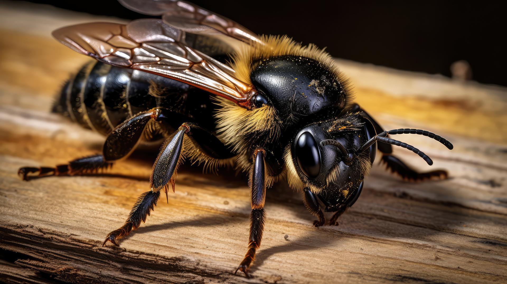 texture carpenter bee wood